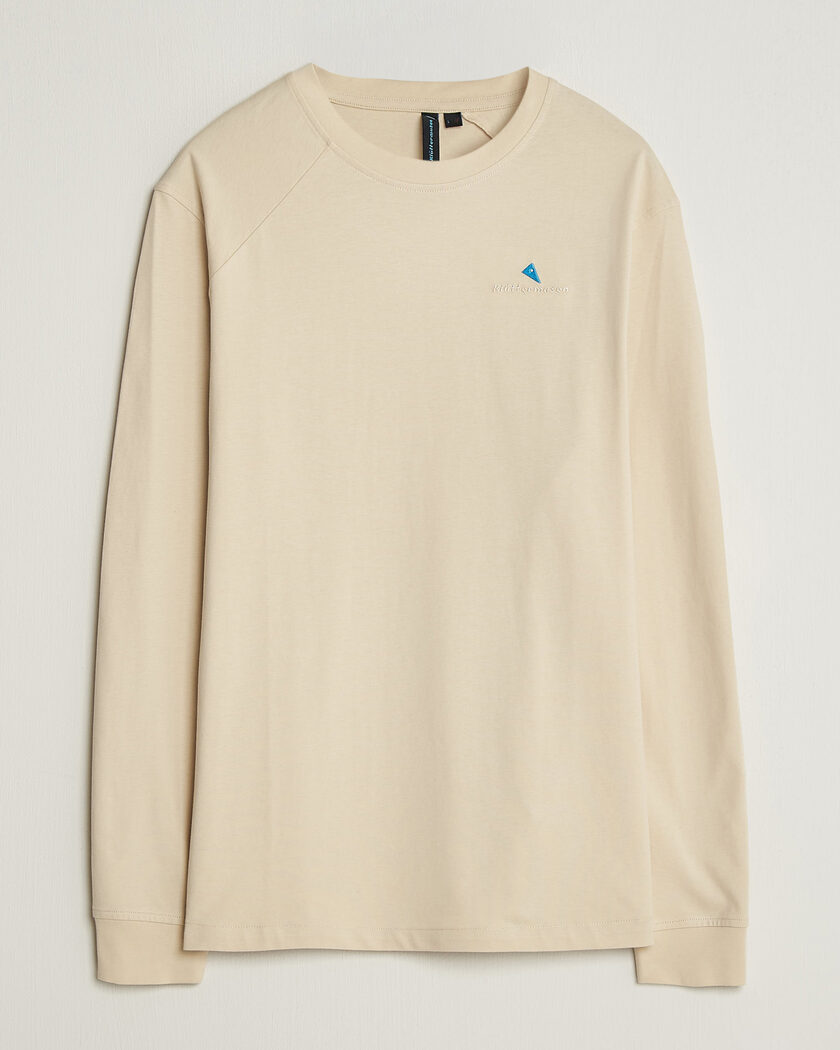 Klättermusen Root Long Sleeve Logo T-Shirt Clay – White