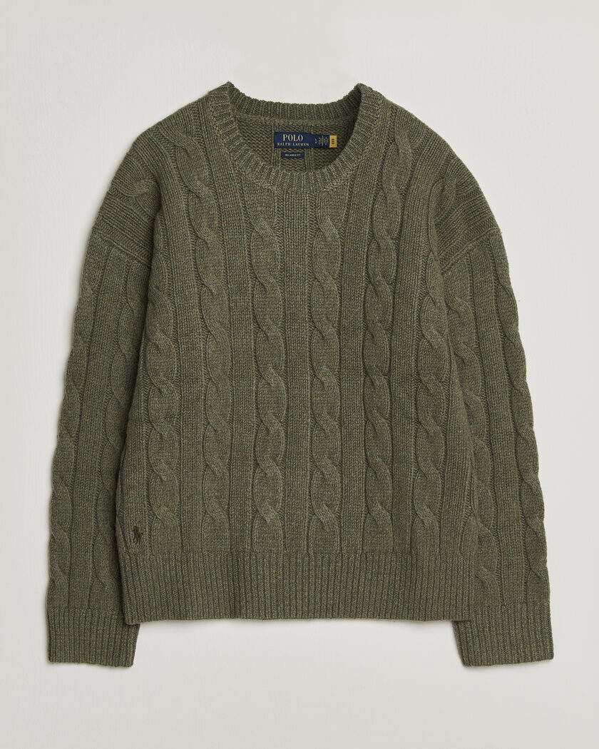 STONE  グリーンニット Stone Island Knitted Lambswool Crew Neck Military Green at