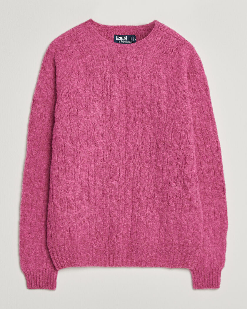 Auralee Cashmere/Silk Crew Neck Mint Melange at CareOfCarl.com