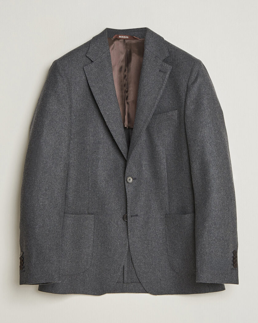Morris Flannel Suit Blazer Grey – Grey