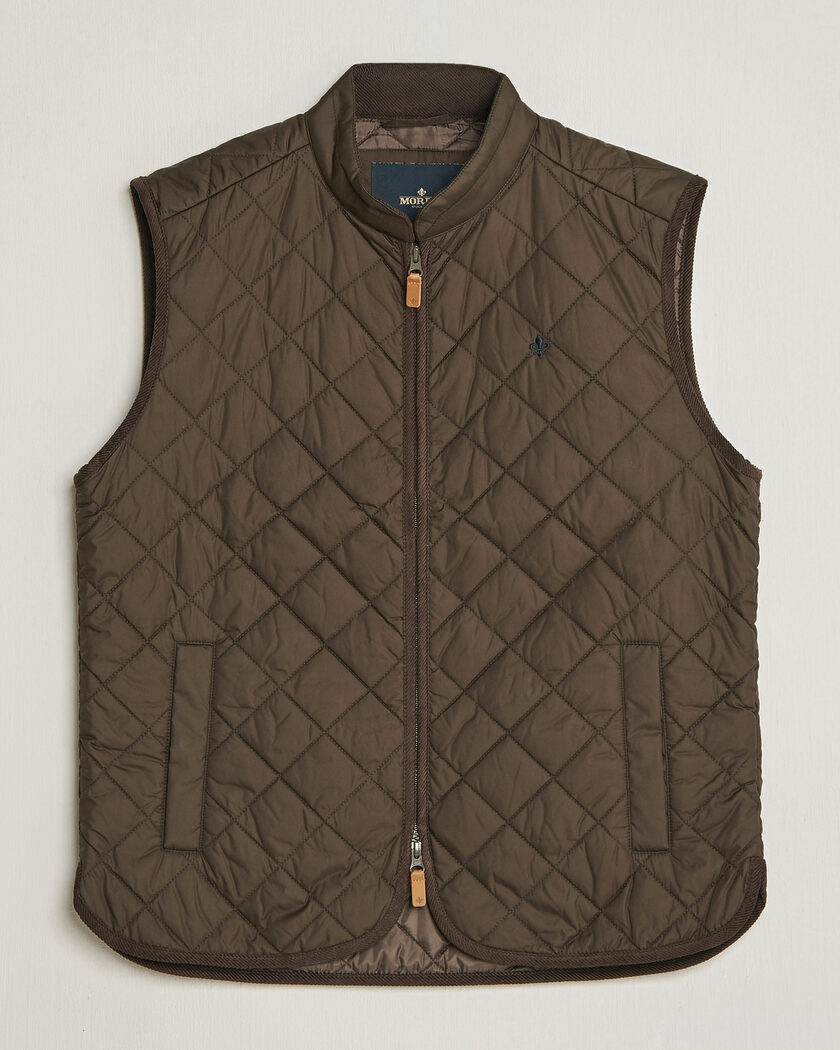 Morris Teddy Quilted Vest Brown – Brown