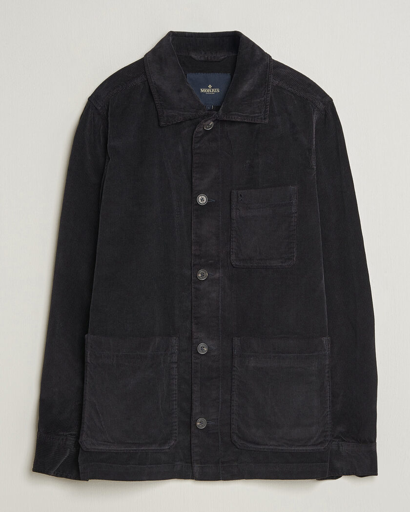 A.P.C. Raphael Hickory Striped Overshirt Blue/White at CareOfCarl.com