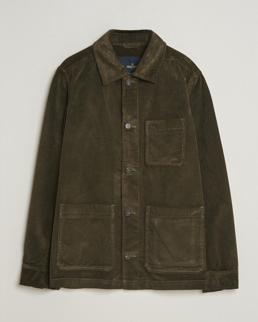 Morris Alain Twill Shirt Jacket Olive at CareOfCarl.com