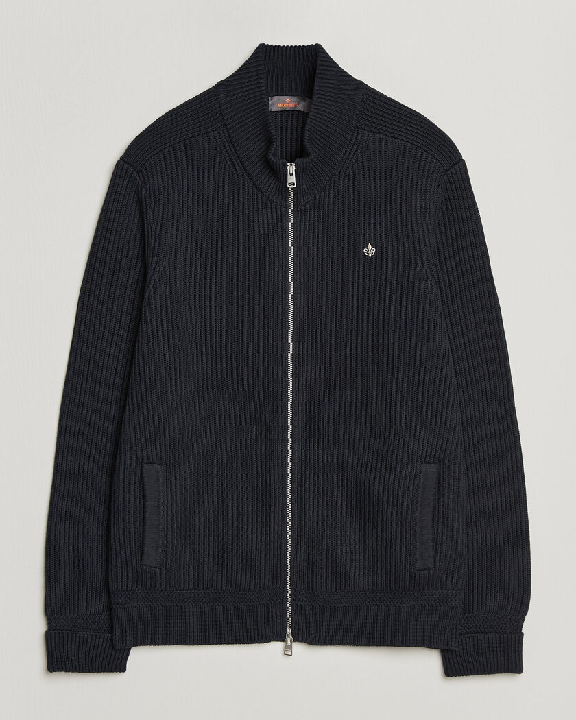 Morris Duncan Zip Cardigan Old Blue – Blue