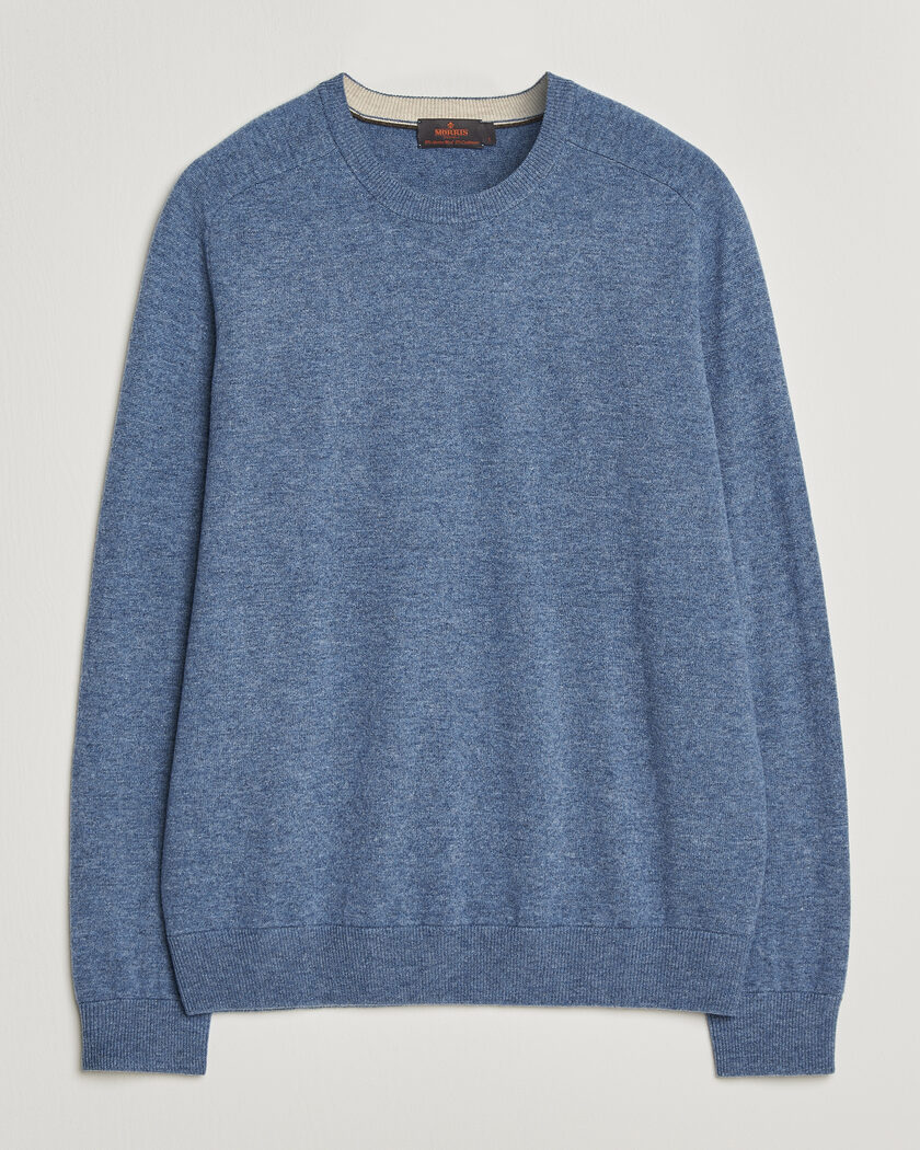 Jil Sander Fine Cotton Contrast Pullover Navy at CareOfCarl.com