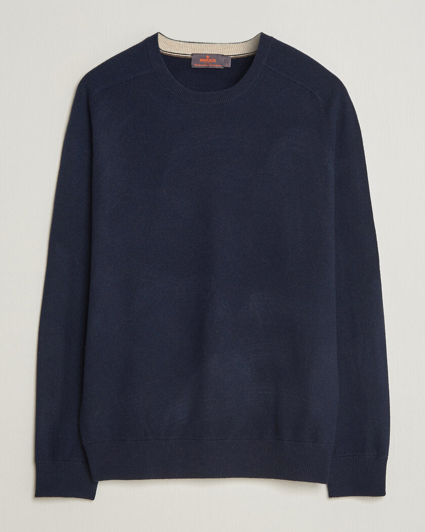 Brunello Cucinelli 2 Ply Cashmere Pullover Marine at CareOfCarl.com