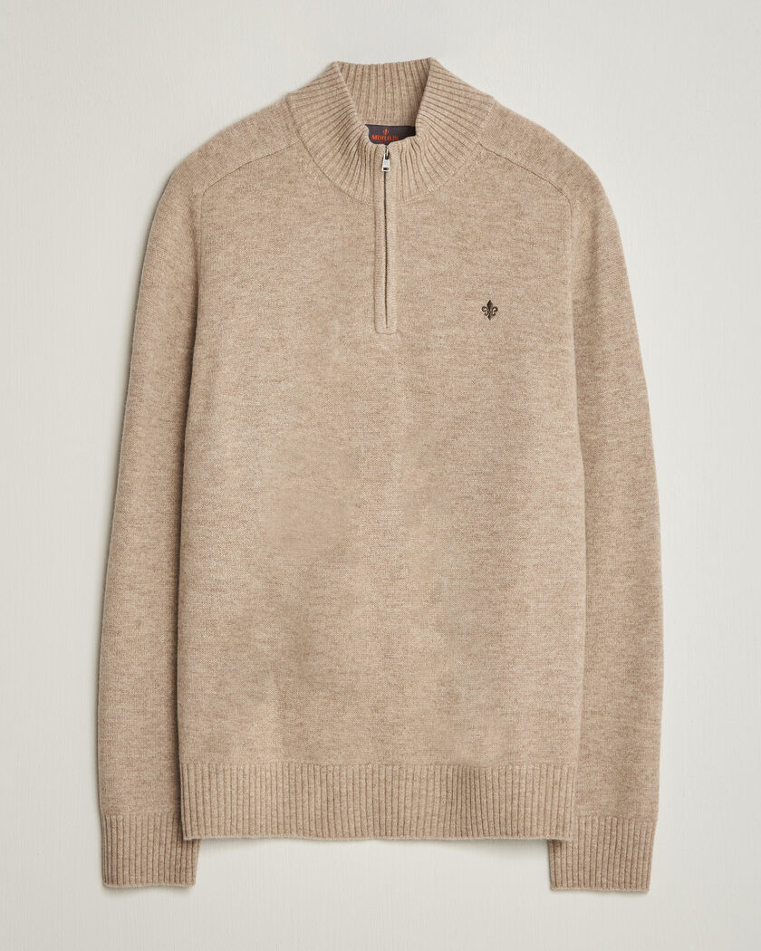 Polo Ralph Lauren Textured Half Zip Camel Melange at CareOfCarl.com