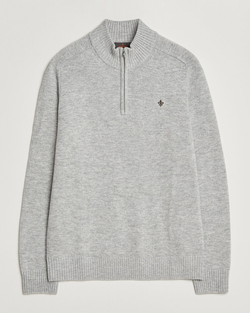 Morris Hertford Lambswool Half Zip Grey – Grey