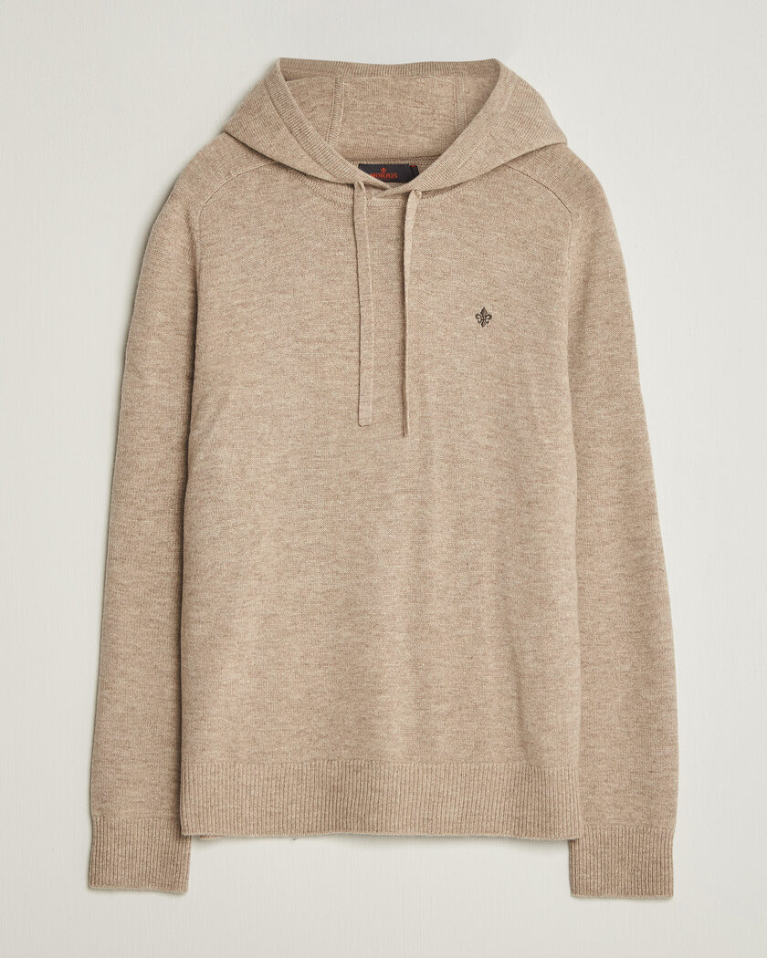 Morris Hertford Lambswool Hoodie Khaki – Beige