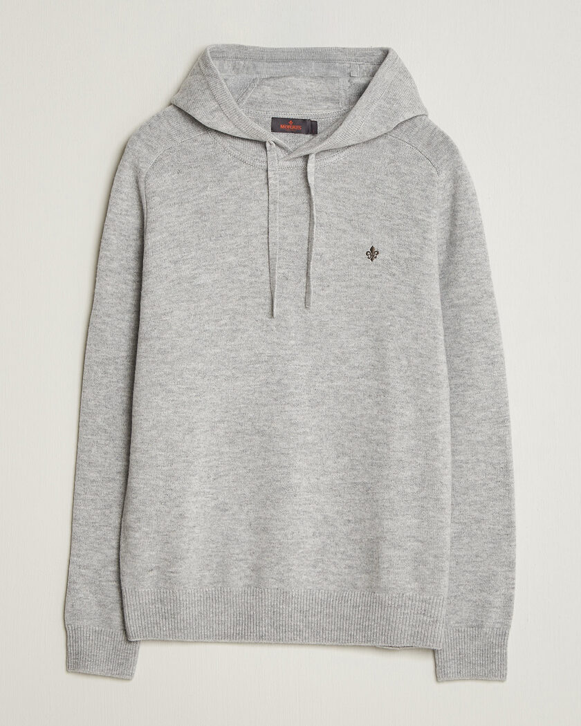 Morris Hertford Lambswool Hoodie Grey – Grey