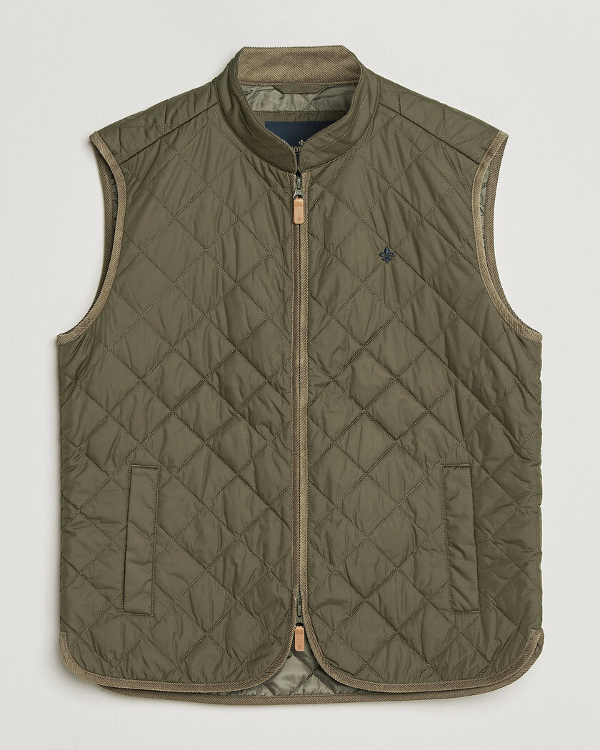 Morris Teddy Quilted Vest Olive – Green