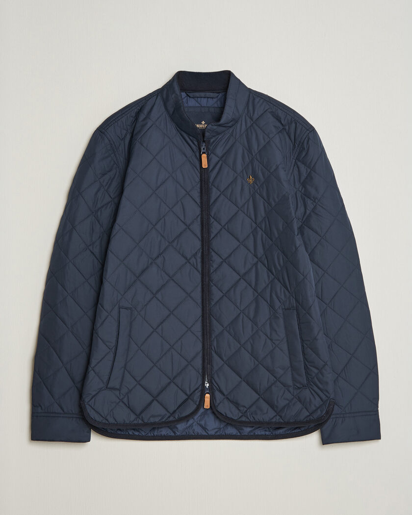 Morris Teddy Quilted Jacket Old Blue – Blue