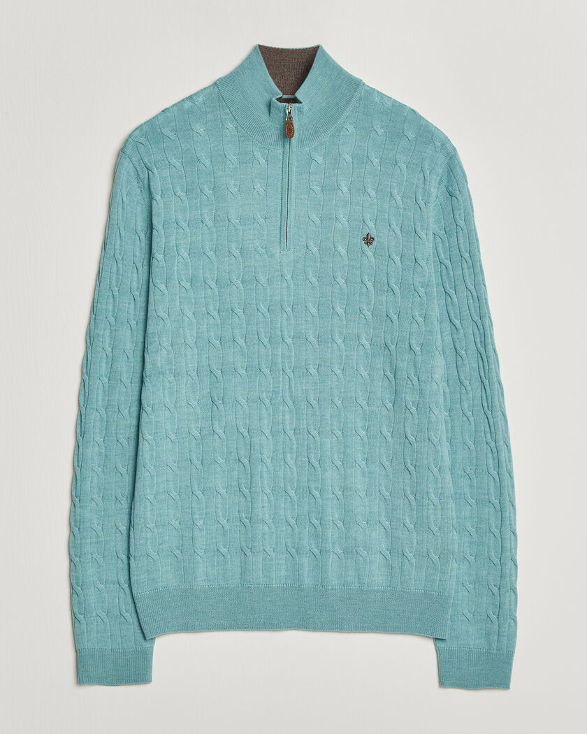 Polo Ralph Lauren Textured Half-Zip Fern Green Heather at