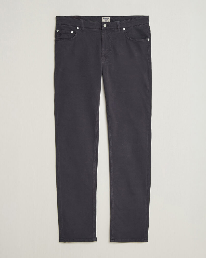 Morris James Brushed 5-Pocket Pant Blue – Blue