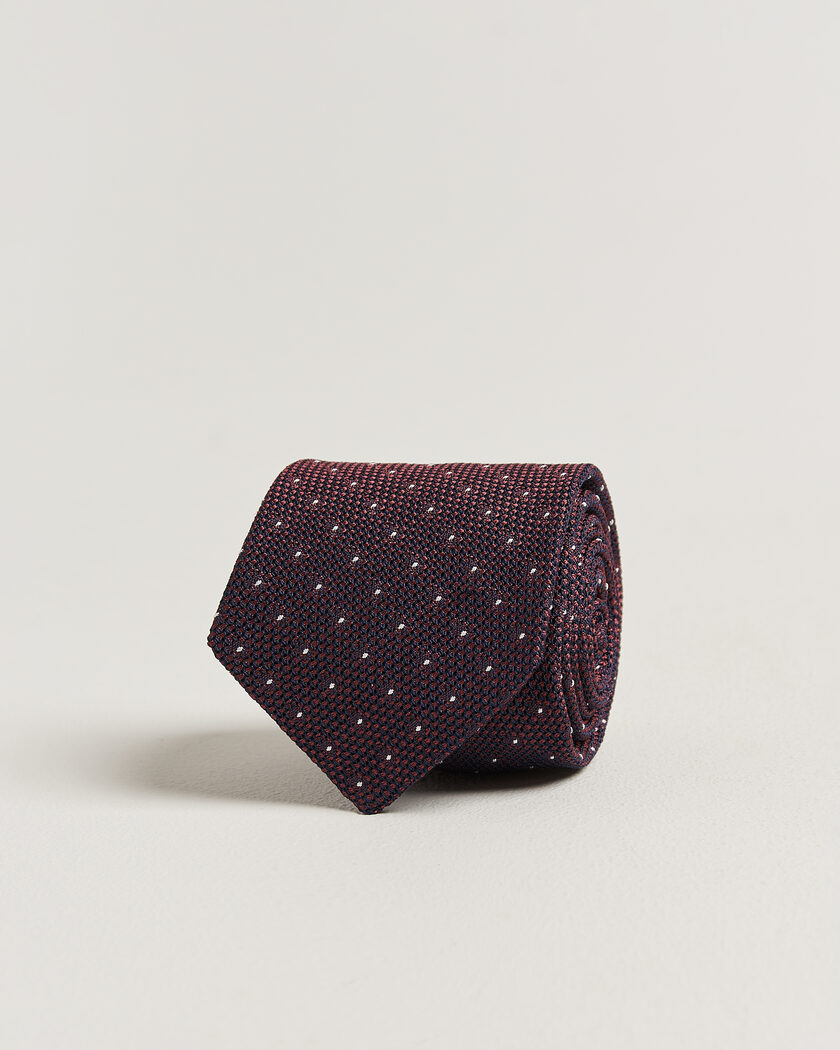 Amanda Christensen Silk Grenadine Dot 8cm Tie Wine – Red