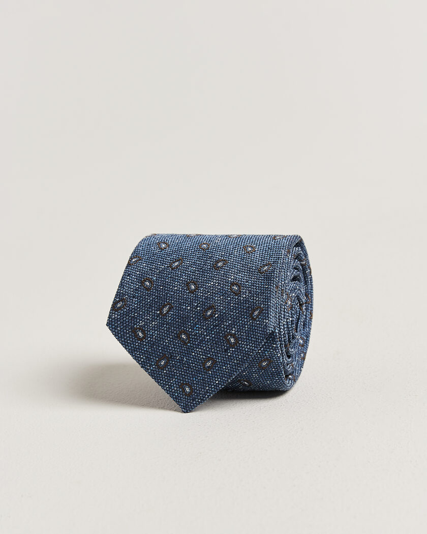 Amanda Christensen Silk Bourette Paisley 8cm Tie Sky Blue – Blue