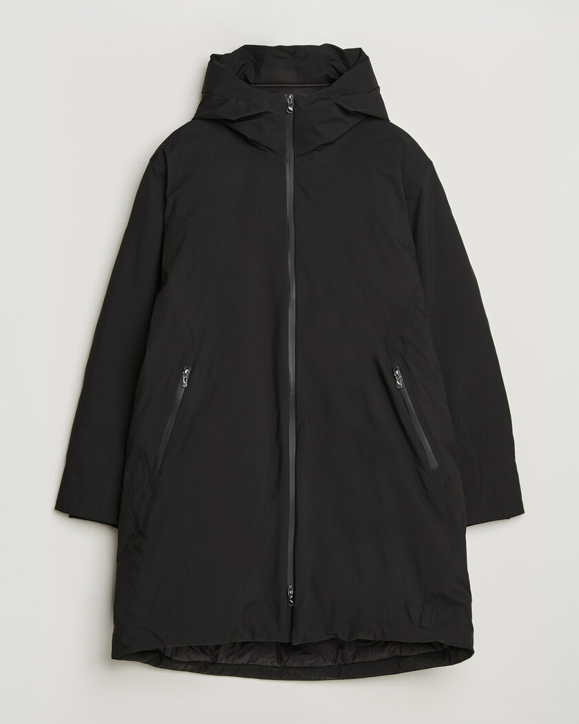 RAINS Sarna Long Puffer Jacket Black – Black
