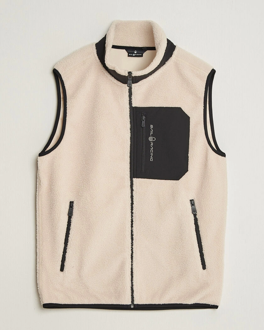 Sail Racing Bowman Pile Vest Ivory – White