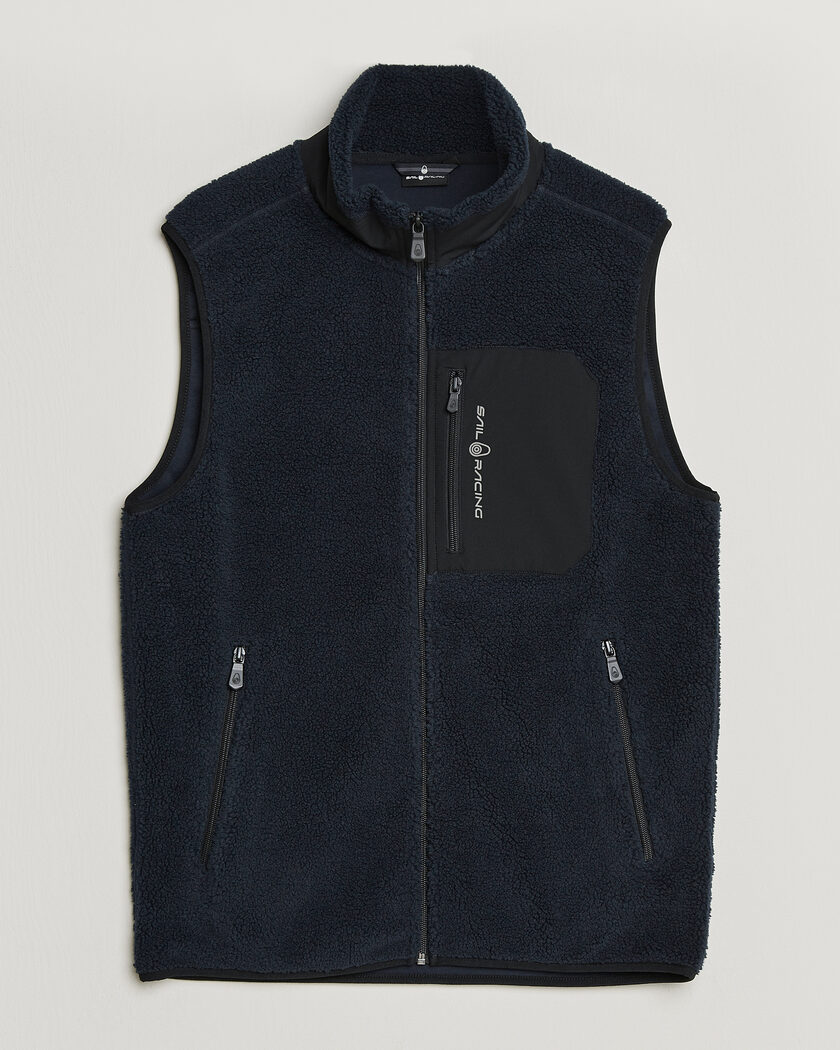 Piacenza Cashmere Cashmere Sleeveless Cardigan Navy at CareOfCarl.com