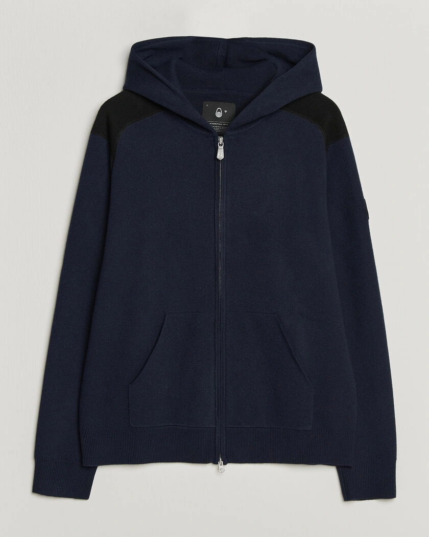 Sail Racing Spine Wool Knitted Full Zip Hoodie Dark Navy – Blue