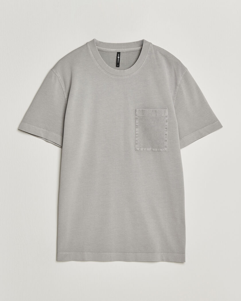 J.Lindeberg Ace Mock Neck Mercerized Cotton T-Shirt Safari Beige