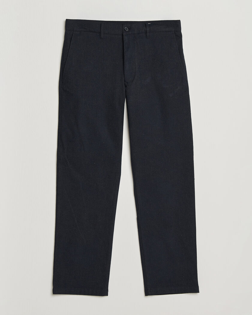 NN07 Aden Brushed Cotton Trousers Deep Navy – Blue