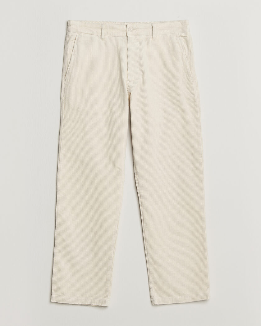 NN07 Aden Regular Fit Corduroy Chinos Ivory – White