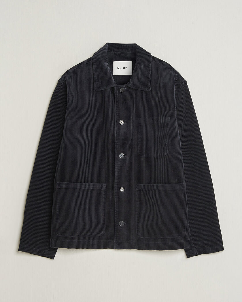 NN07 Morgan Corduroy Overshirt Deep Navy – Blue
