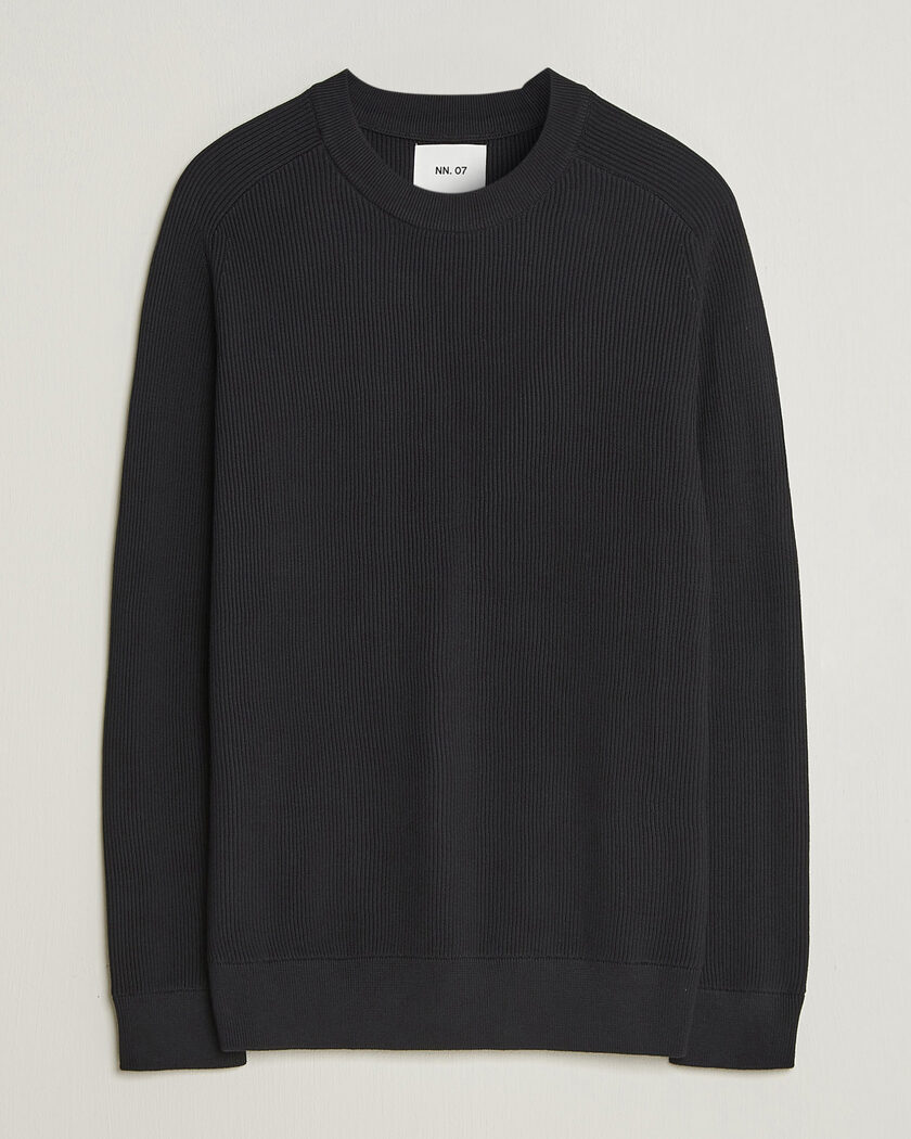 NN07 Kevin Cotton Knitted Sweater Black – Black