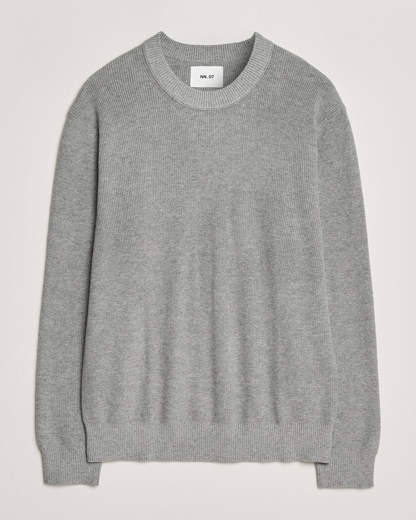 NN07 Hope Cotton/Cashmere Rib Knitted Sweater Grey – Grey