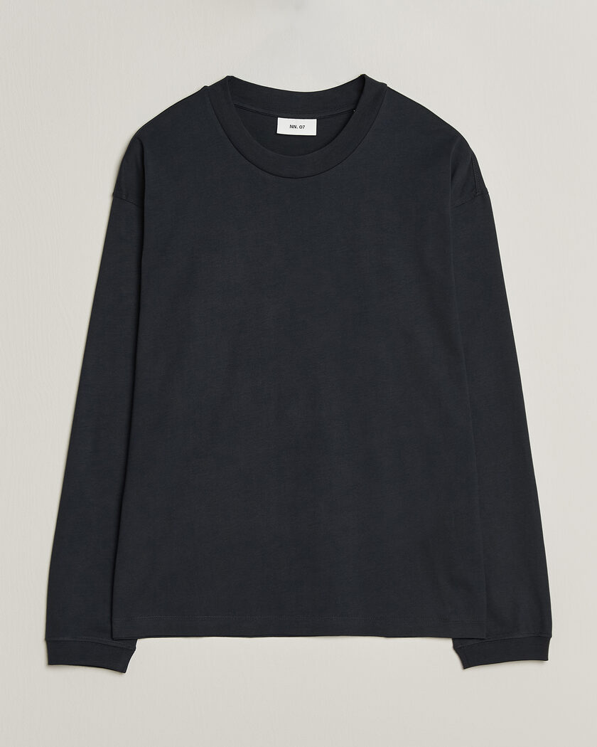 NN07 Lionel Suvin Cotton Long Sleeve T-Shirt Deep Navy – Blue