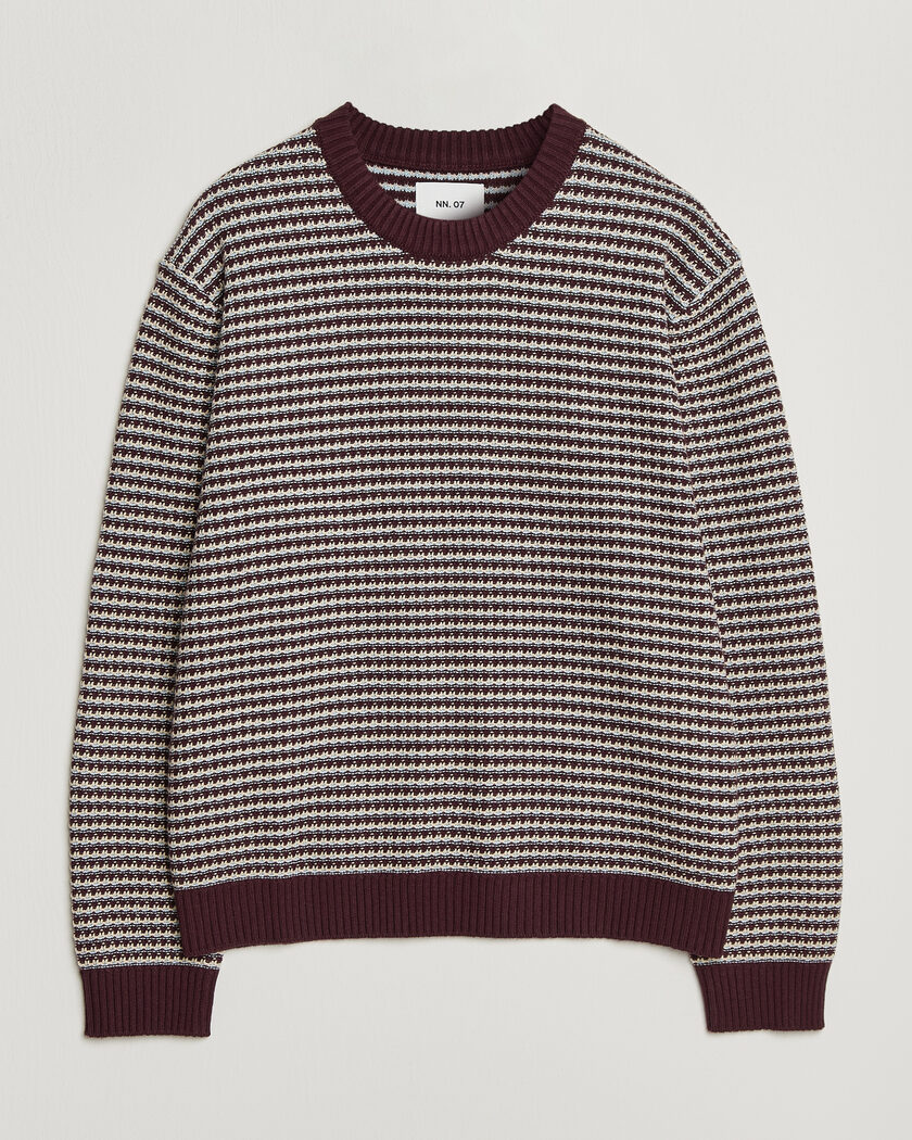 NN07 Russell Cotton/Wool Structured Sweater Winetasting – Red