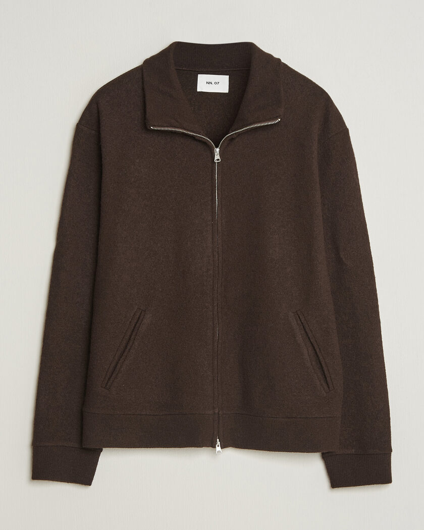 NN07 Soft Boiled Wool Full Zip Deep Truffle – Brown