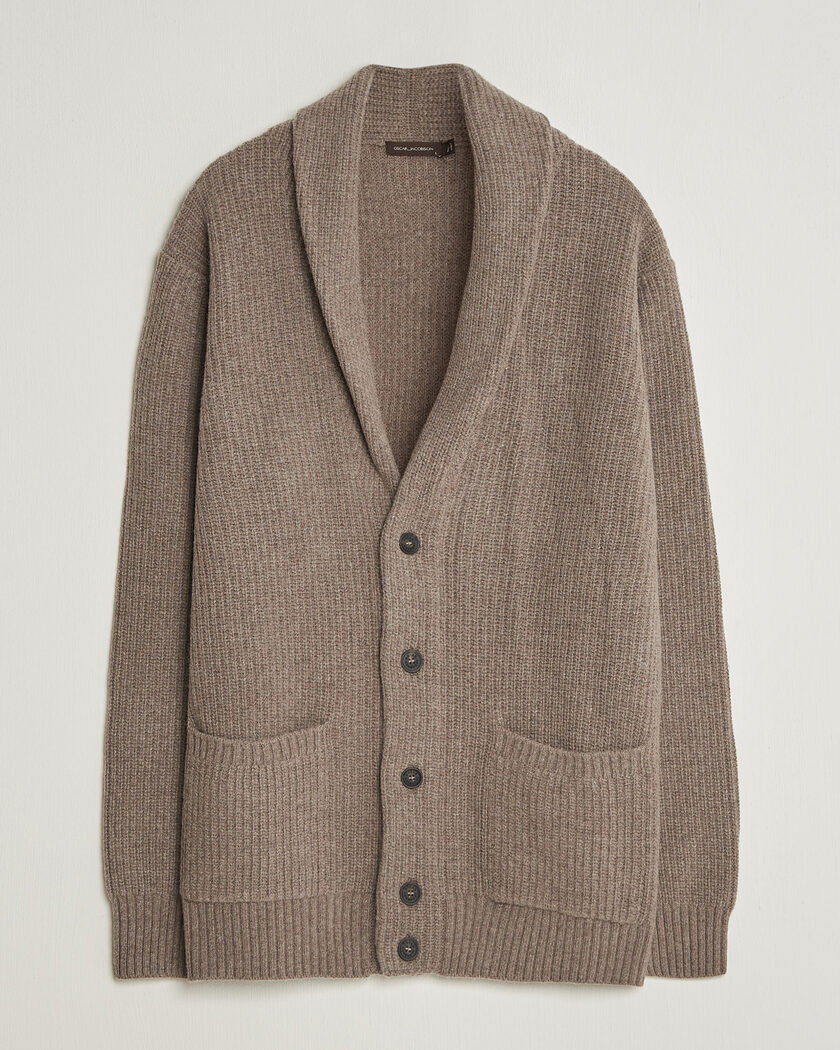 Fred Perry Tipped Pique Textured Cardigan Black at CareOfCarl.com