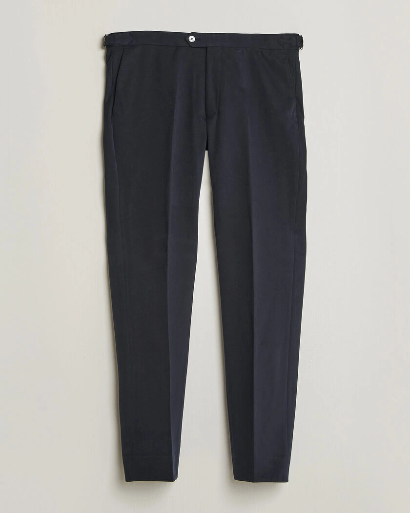 Oscar Jacobson Dandy Brushed Cotton Trousers Blue – Blue