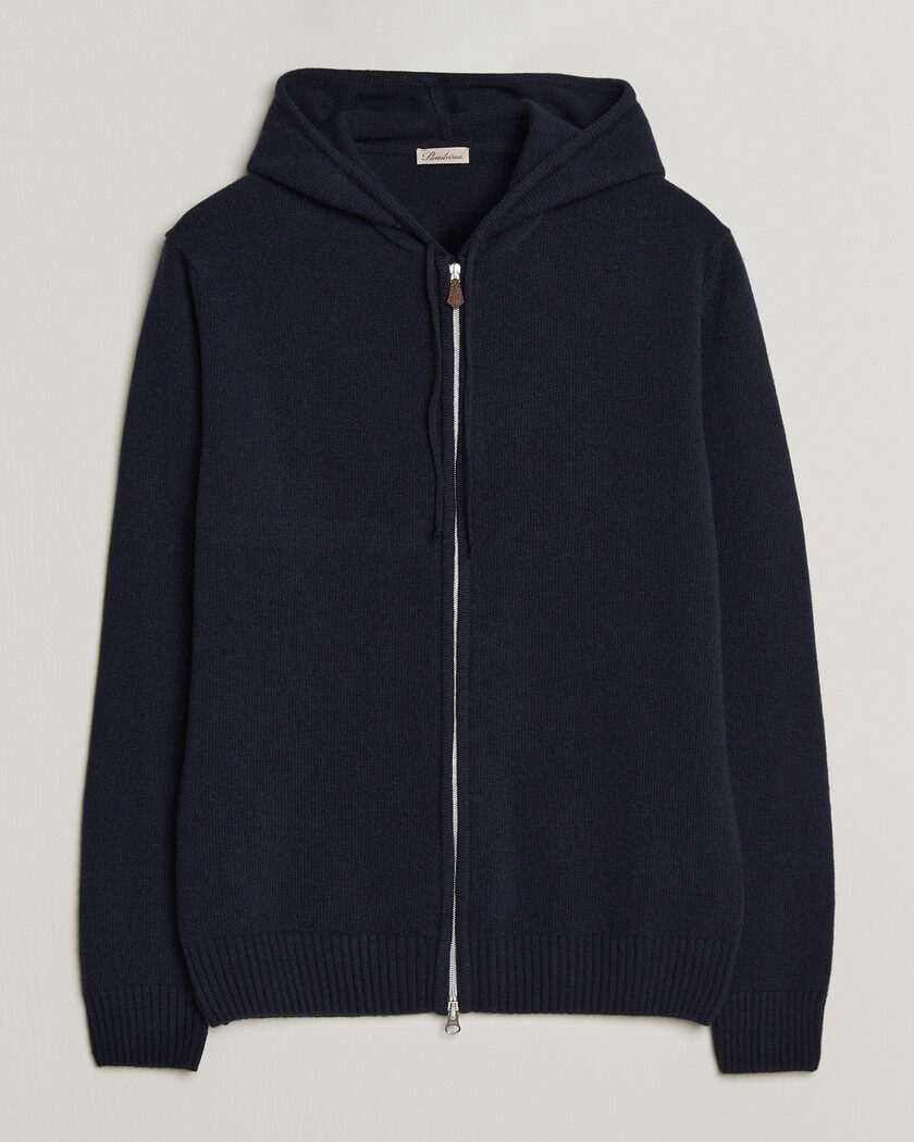 Fred Perry Full Zip Hooded Sweatshirt Navy at CareOfCarl.com