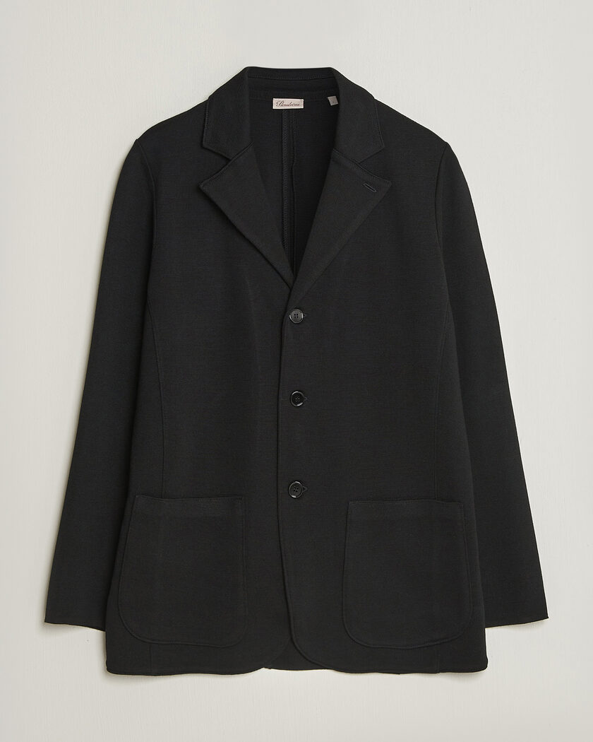 Stenströms Milano Knitted Merino Blazer Black – Black