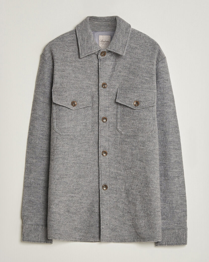 Stone Island Garment Dyed Cotton Zip Overshirt Musk at CareOfCarl.com
