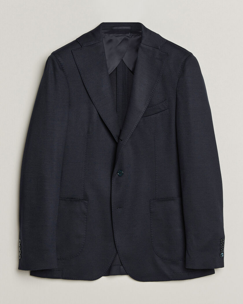 Stenströms Wool Jersey Blazer Navy – Blue