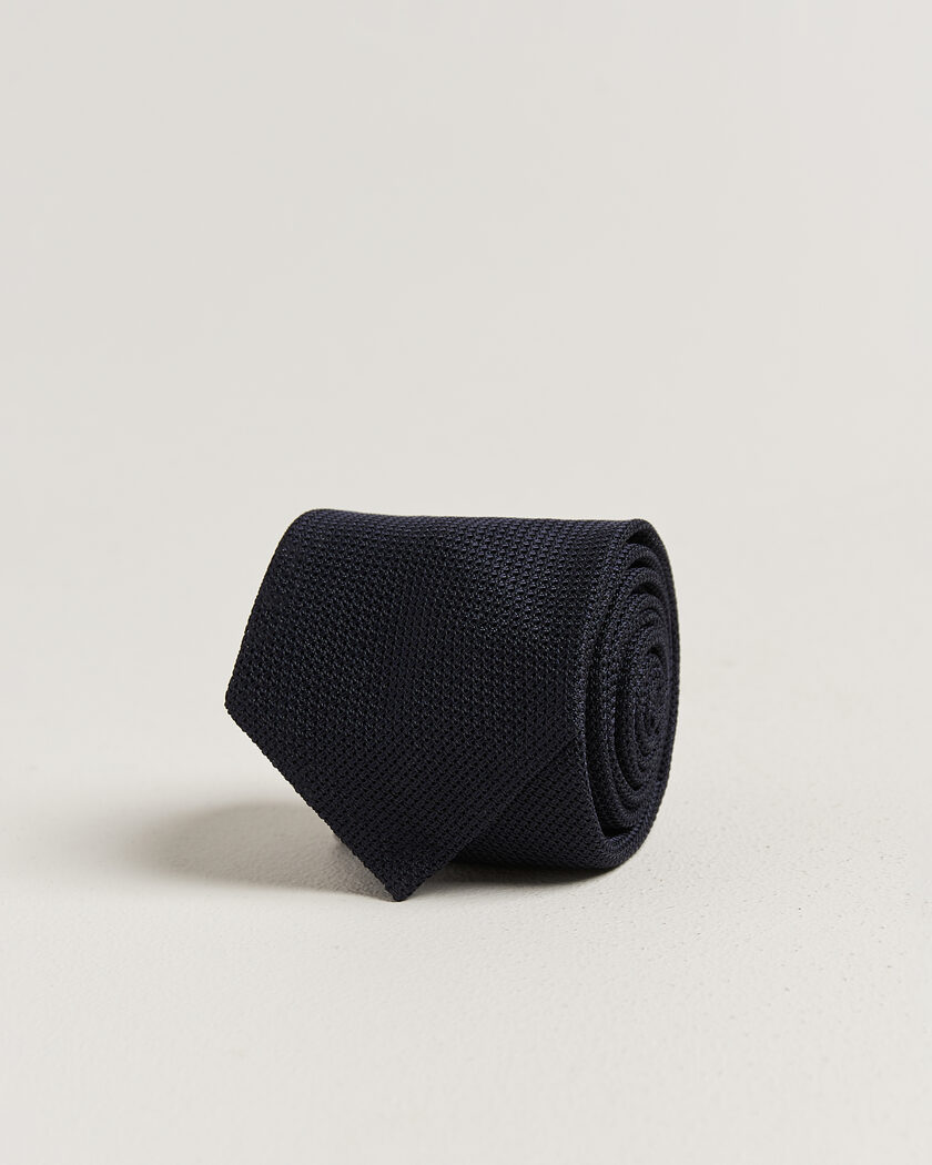 Stenströms Silk Grenadine Tie 7,5cm Navy – Blue