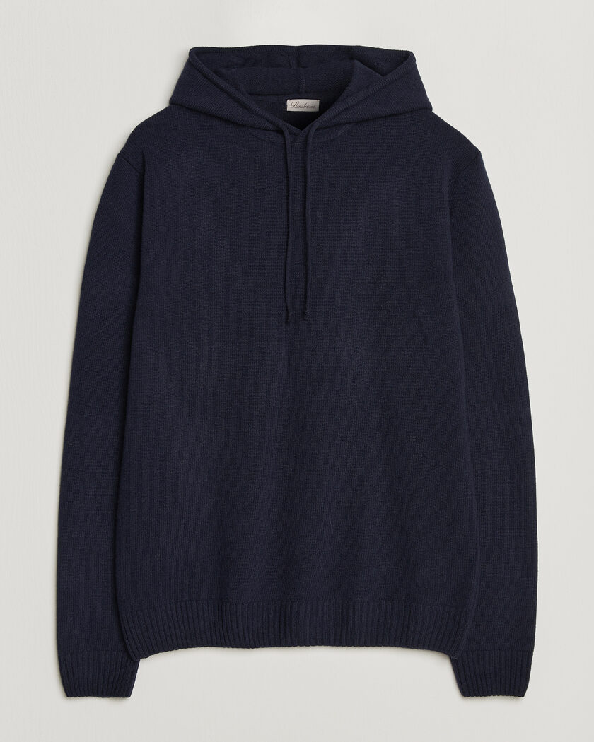 Stenströms Brushed Merino Hood Navy – Blue