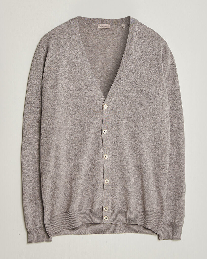 Gran Sasso Heavy Wool Cardigan Taupe Melange at CareOfCarl.com