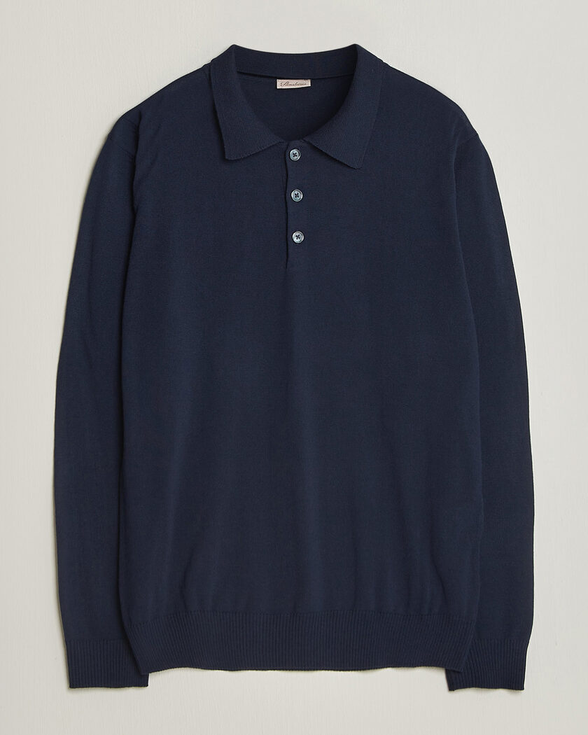 Stenströms Merino Polo Navy – Blue