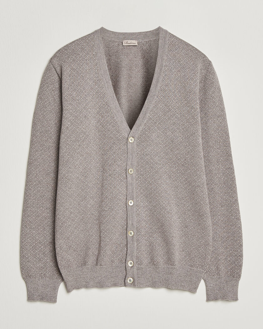 Stenströms Merino Jaquard Cardigan Beige – Beige