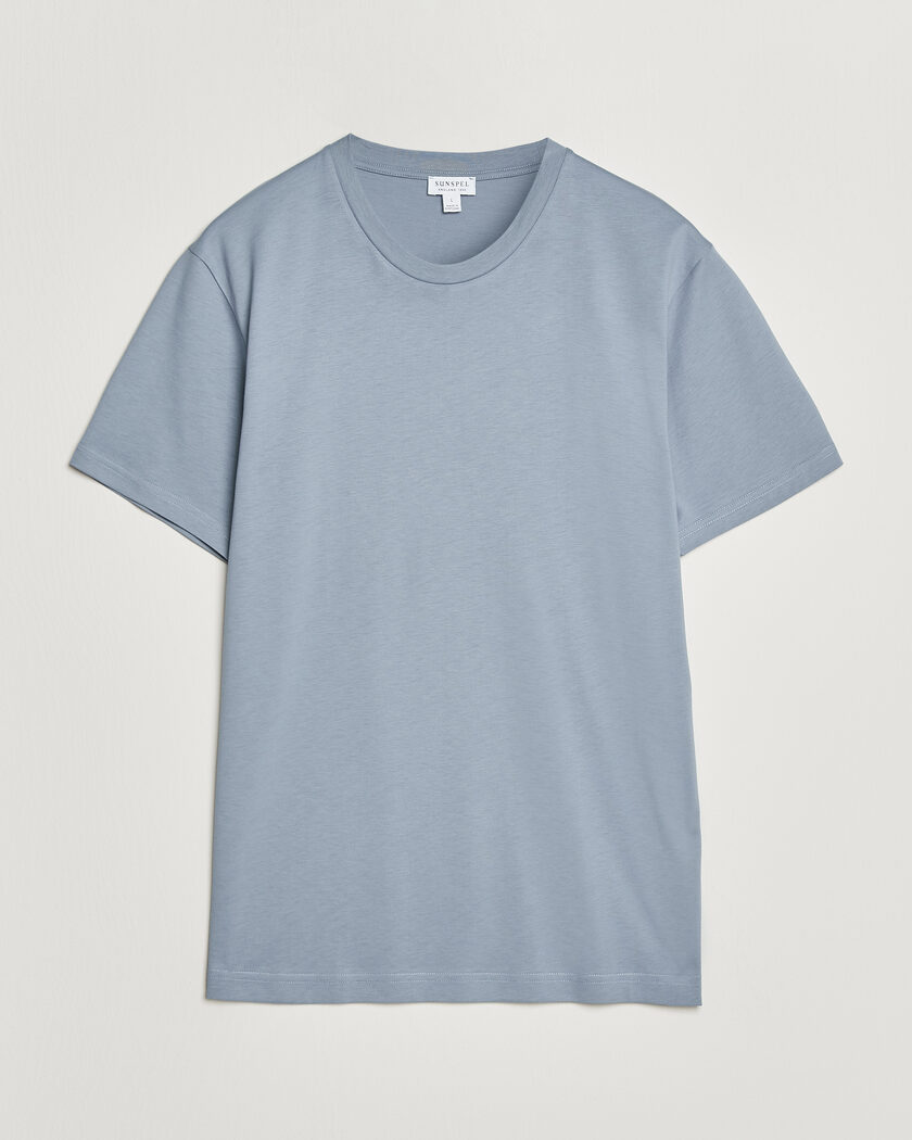 Sunspel Riviera Midweight T-Shirt Powder Blue – Blue