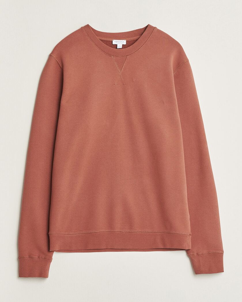 Sunspel Loopback Sweatshirt Dark Tabacco – Brown