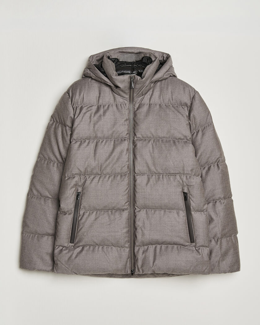 Stone Island Nylon Metal Down Jacket Grey at CareOfCarl.com