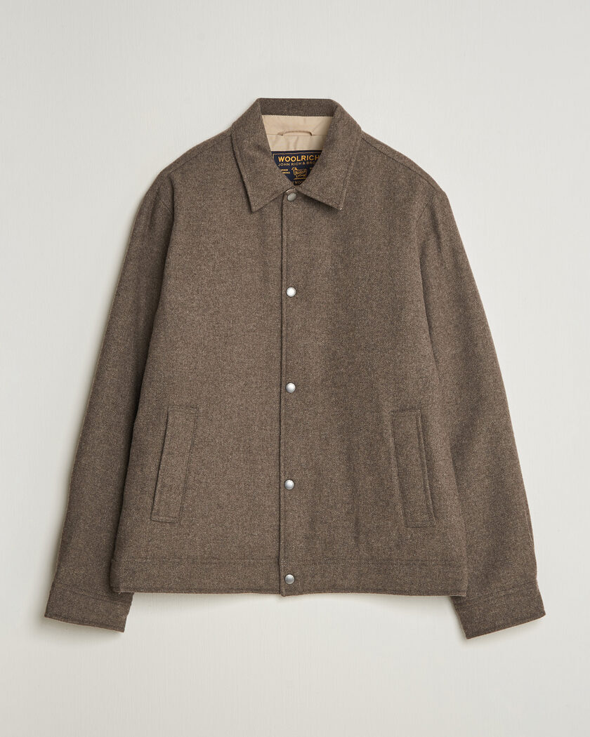 Woolrich Wool Light Padded Keating Shirt Jacket Falcon – Brown