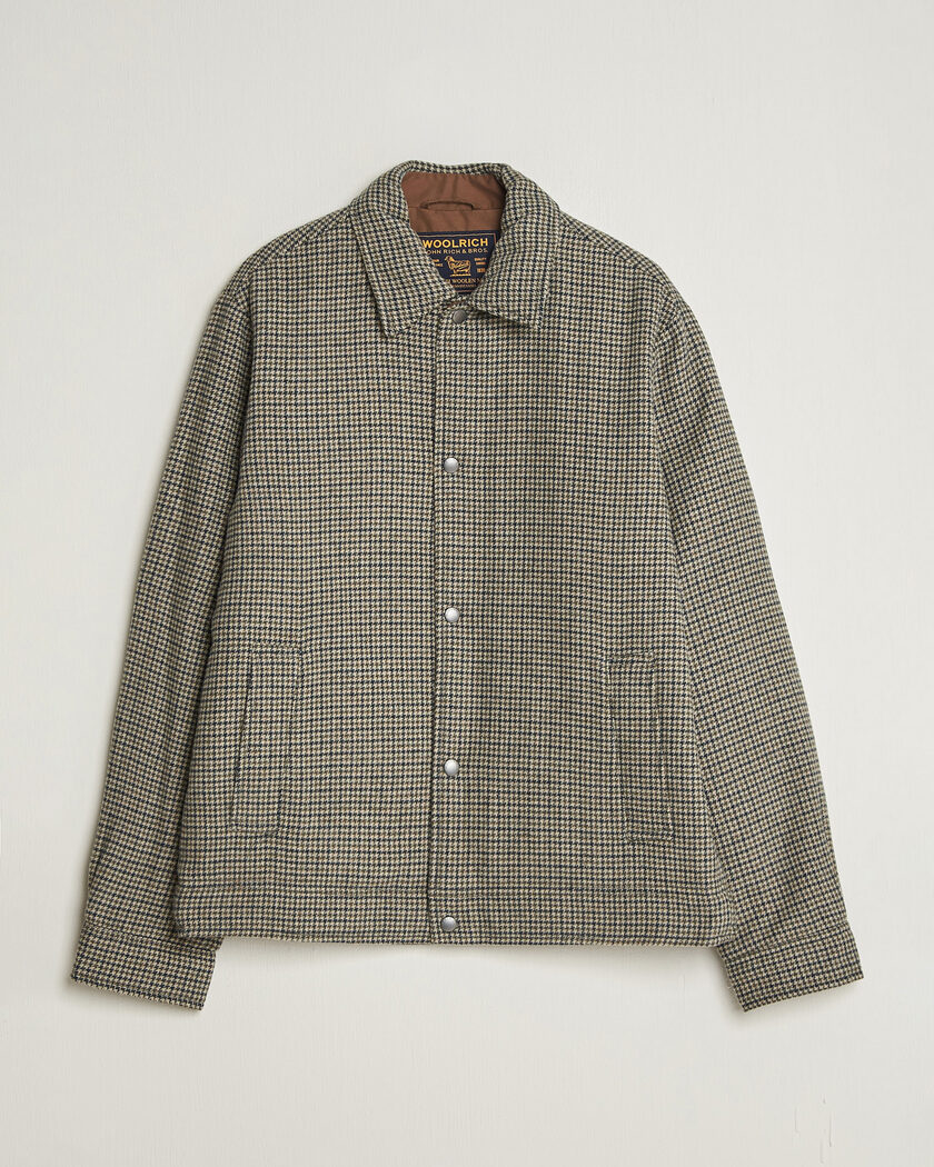 Woolrich Wool Check Light Padded Keating Shirt Jacket Brown – Brown