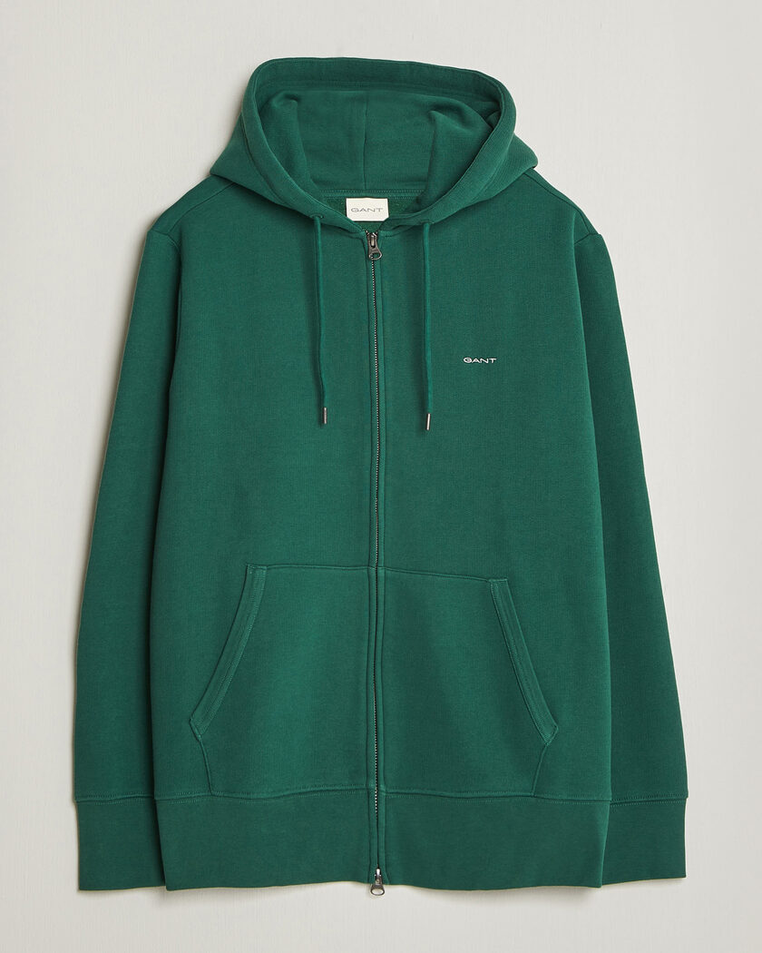 Fred Perry Full Zip Hooded Sweatshirt Black at CareOfCarl.com